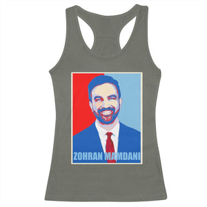Zohran Madamni Racerback Tank Top for New York Mayor TS02 Military Green Print Your Wear
