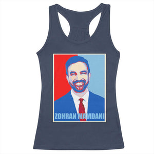 Zohran Madamni Racerback Tank Top for New York Mayor TS02 Navy Print Your Wear