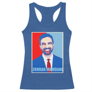Zohran Madamni Racerback Tank Top for New York Mayor TS02 Royal Blue Print Your Wear