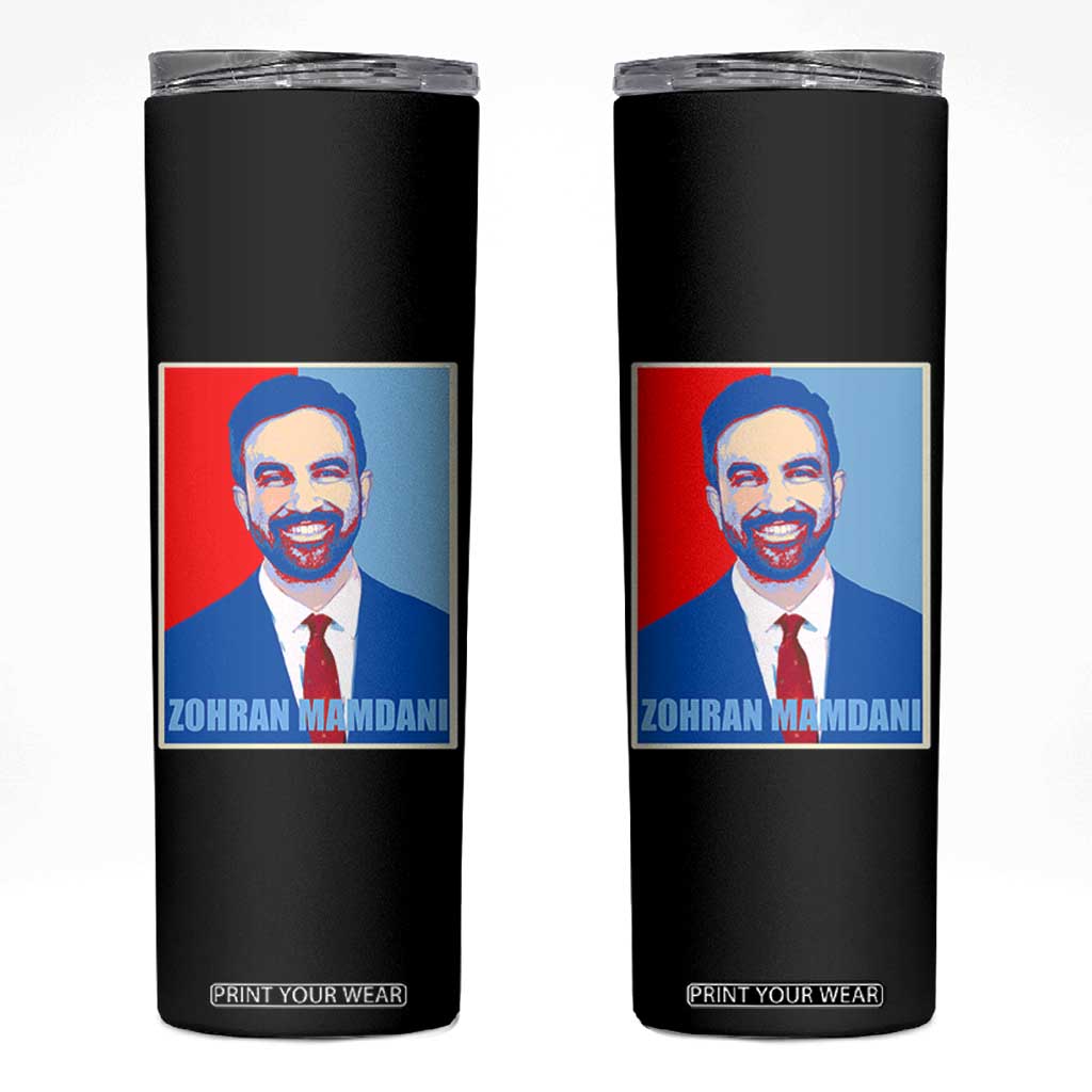 Zohran Madamni Skinny Tumbler for New York Mayor TS02 Black Print Your Wear