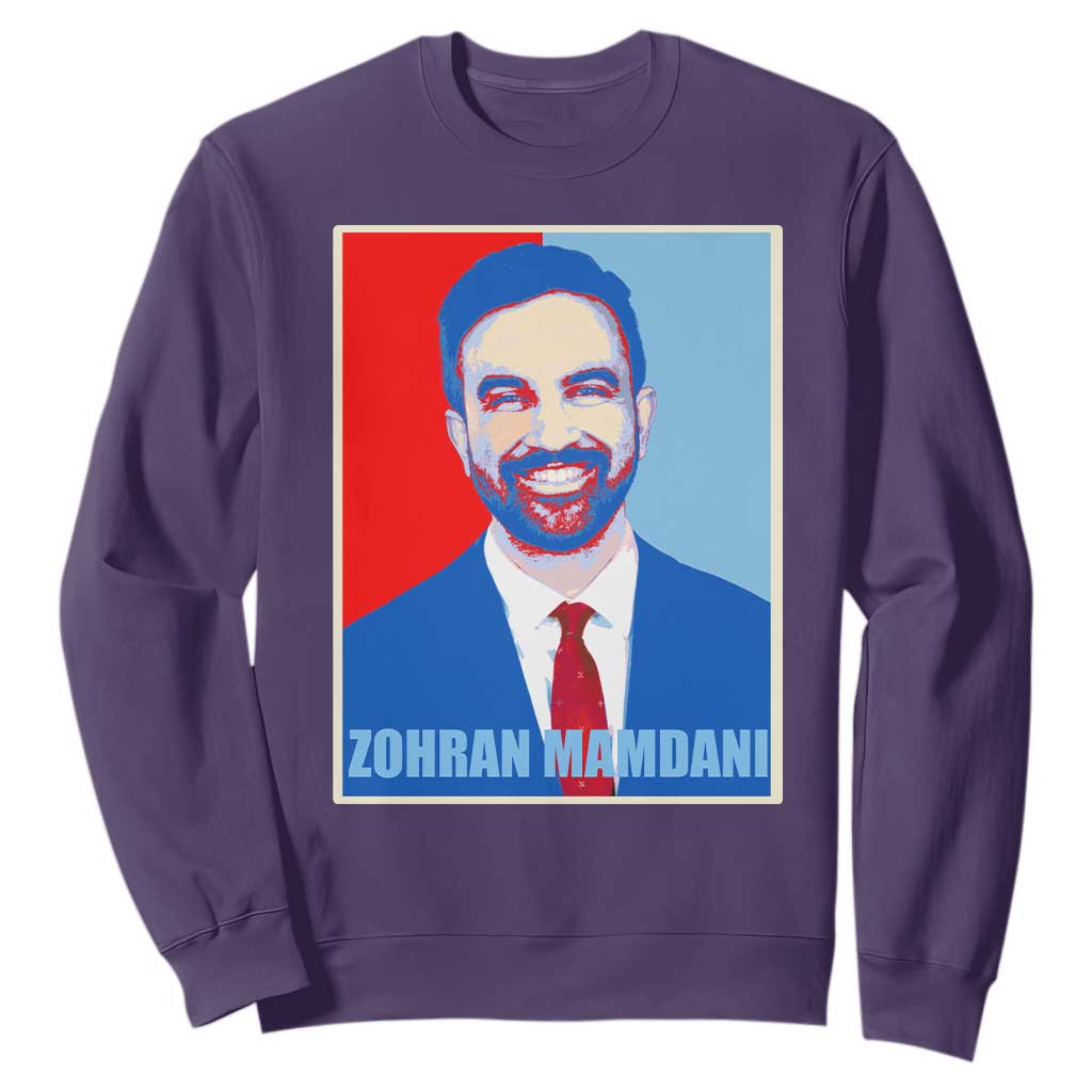 Zohran Madamni Sweatshirt for New York Mayor TS02 Purple Print Your Wear