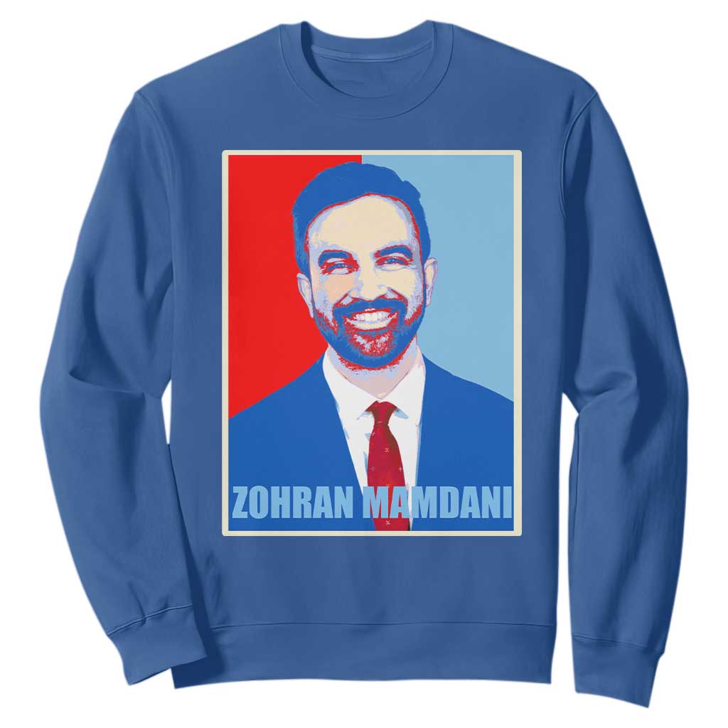Zohran Madamni Sweatshirt for New York Mayor TS02 Royal Blue Print Your Wear