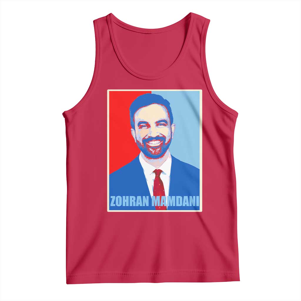 Zohran Madamni Tank Top for New York Mayor TS02 Red Print Your Wear