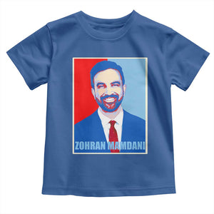 Zohran Madamni Toddler T Shirt for New York Mayor TS02 Royal Blue Print Your Wear