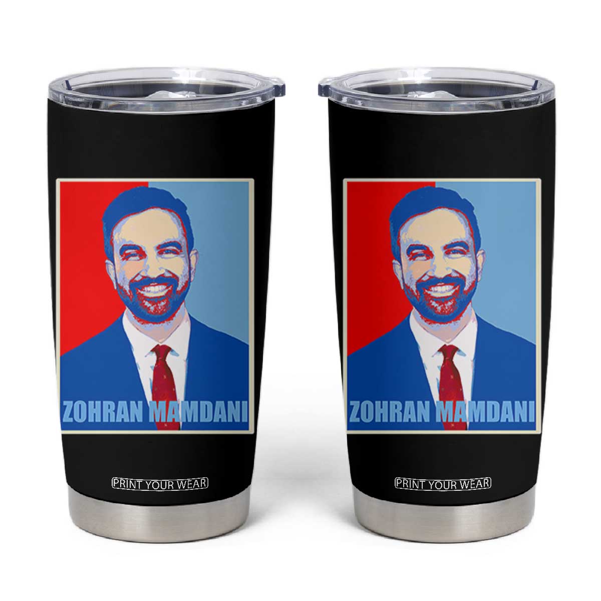 Zohran Madamni Tumbler Cup for New York Mayor TS02 Black Print Your Wear