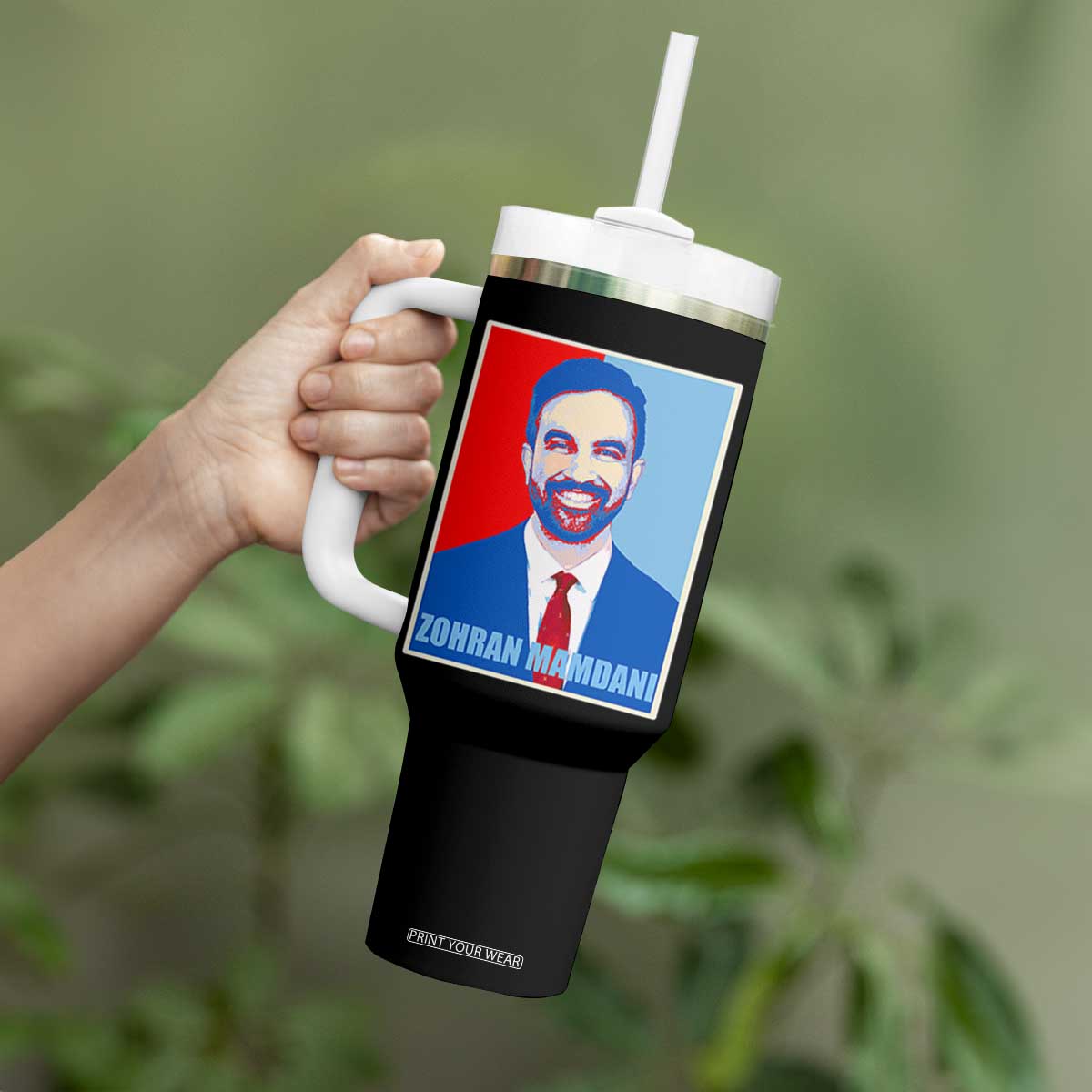 Zohran Madamni Tumbler With Handle for New York Mayor TS02 Print Your Wear