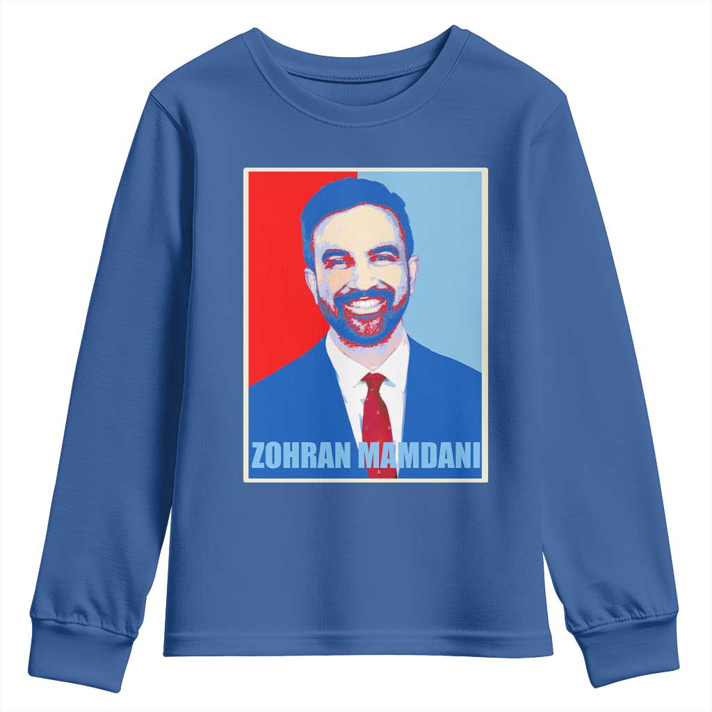 Zohran Madamni Youth Sweatshirt for New York Mayor TS02 Royal Blue Print Your Wear