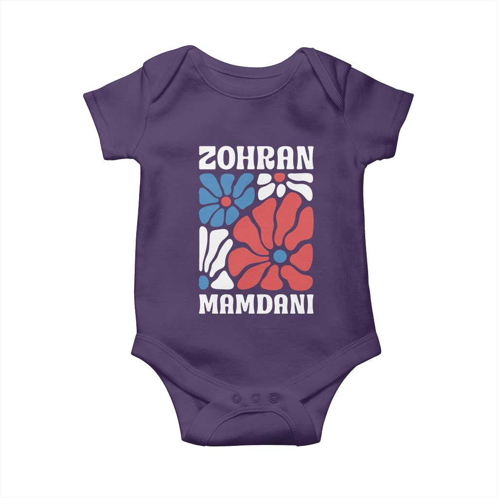 Zohran Madamni We The People Baby Onesie New York City TS02 Purple Print Your Wear