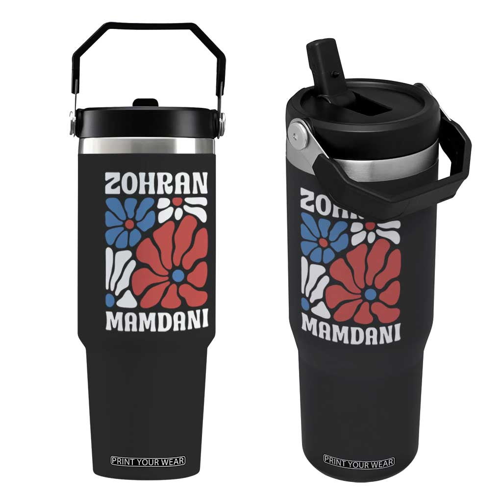 Zohran Madamni We The People Flip Straw Tumbler New York City TS02 One Size: 30 oz Black Print Your Wear