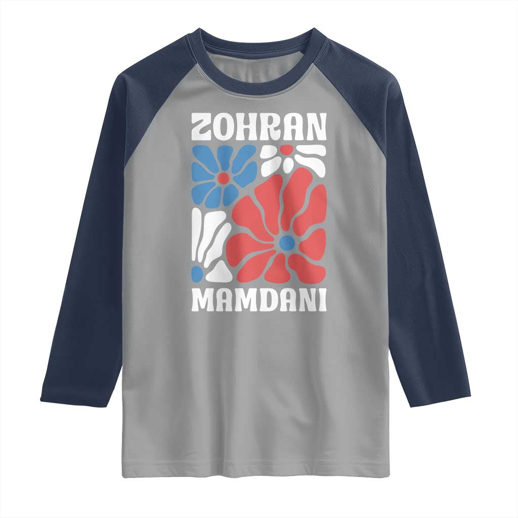 Zohran Madamni We The People Raglan Shirt New York City TS02 Sport Gray Navy Print Your Wear
