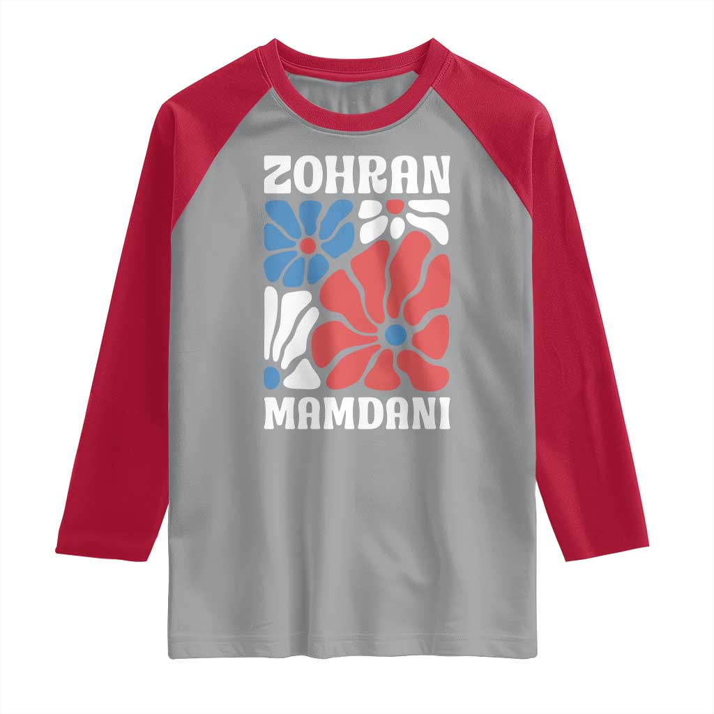 Zohran Madamni We The People Raglan Shirt New York City TS02 Sport Gray Red Print Your Wear