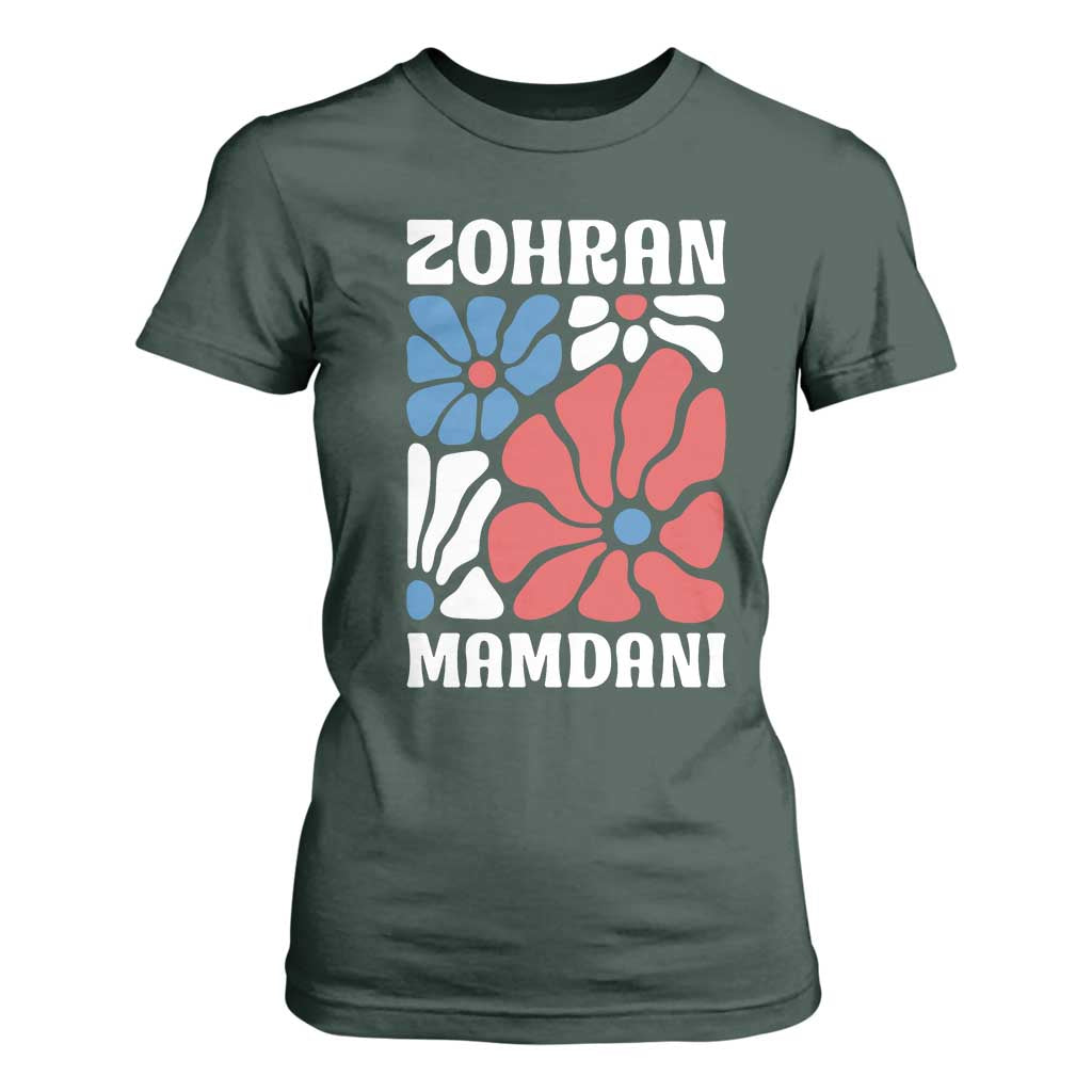 Zohran Madamni We The People T Shirt For Women New York City TS02 Dark Forest Green Print Your Wear