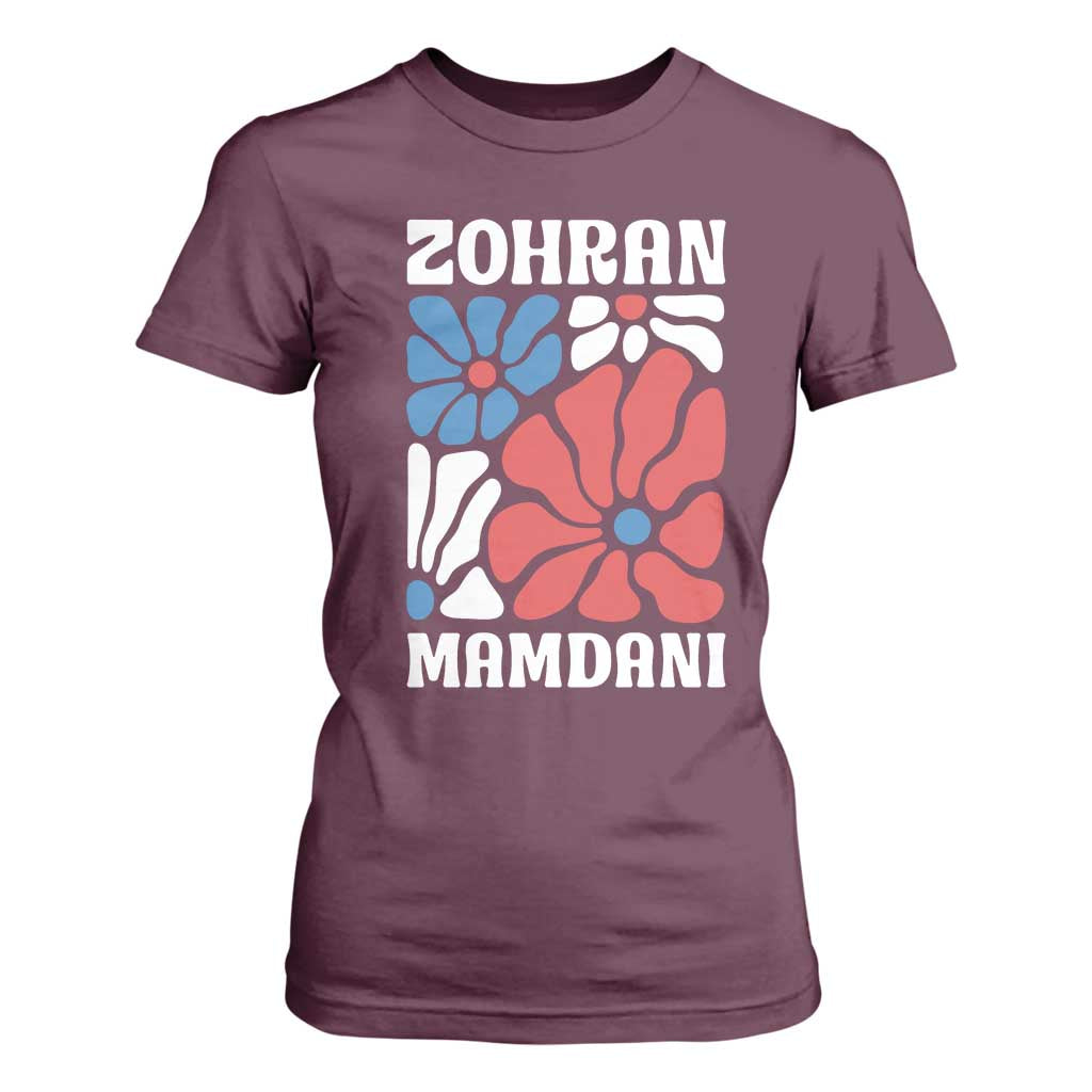 Zohran Madamni We The People T Shirt For Women New York City TS02 Maroon Print Your Wear