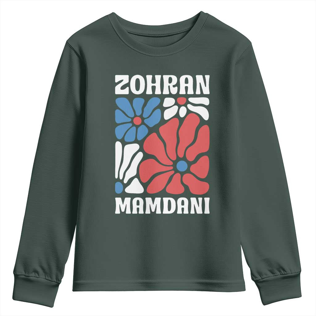 Zohran Madamni We The People Youth Sweatshirt New York City TS02 Dark Forest Green Print Your Wear