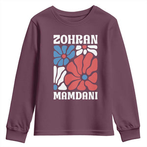 Zohran Madamni We The People Youth Sweatshirt New York City TS02 Maroon Print Your Wear