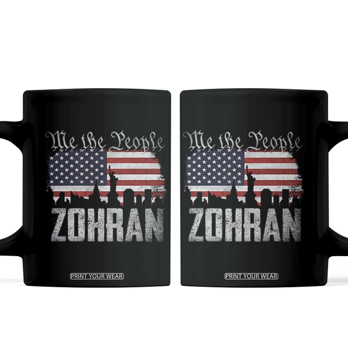 Zohran Mamdani Groovy Flowers Coffee Mug Retro Style TS02 Black Print Your Wear