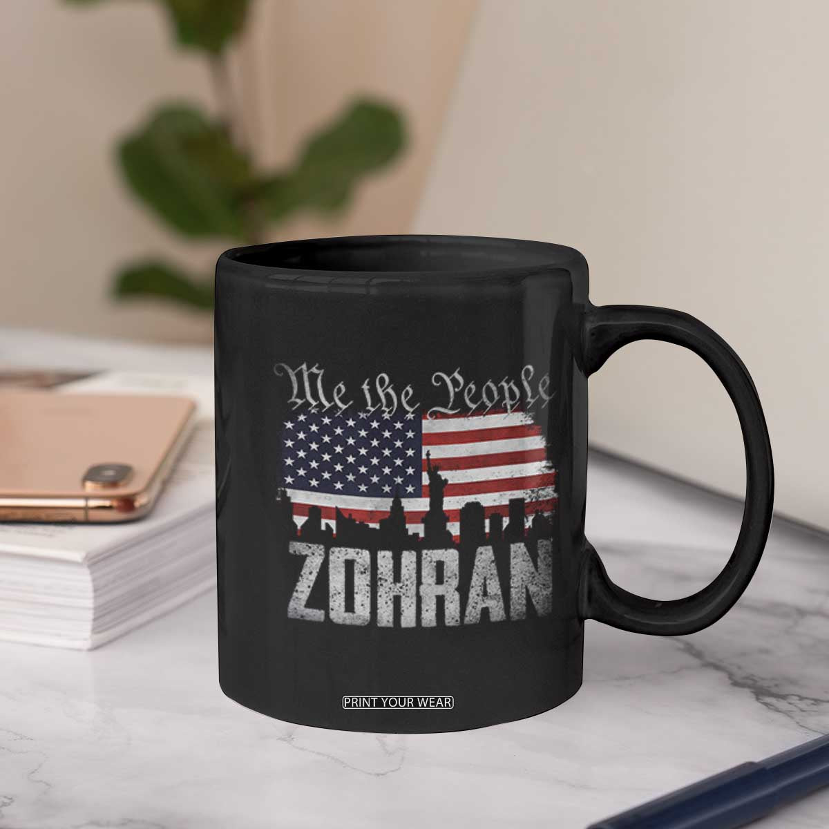 Zohran Mamdani Groovy Flowers Coffee Mug Retro Style TS02 Print Your Wear