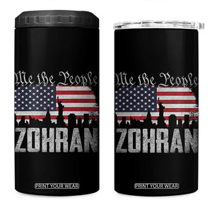 Zohran Mamdani Groovy Flowers 4 in 1 Can Cooler Tumbler Retro Style TS02 One Size: 16 oz Black Print Your Wear
