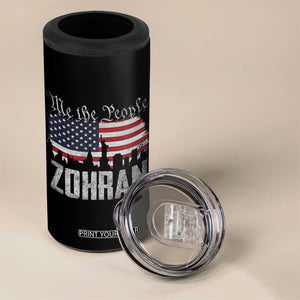 Zohran Mamdani Groovy Flowers 4 in 1 Can Cooler Tumbler Retro Style TS02 Print Your Wear