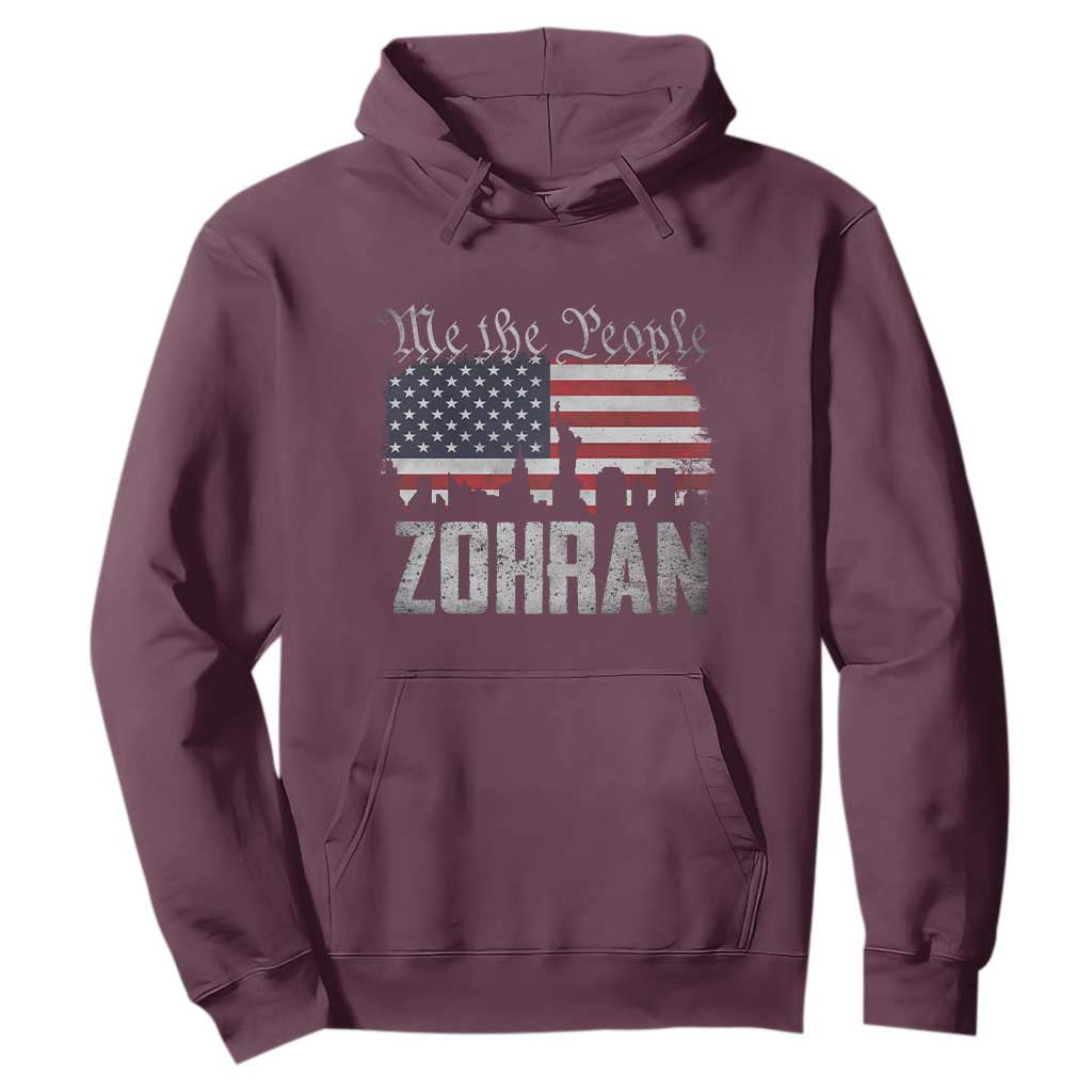 Zohran Mamdani Groovy Flowers Hoodie Retro Style TS02 Maroon Print Your Wear