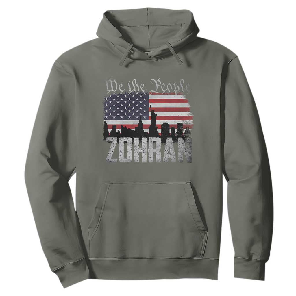 Zohran Mamdani Groovy Flowers Hoodie Retro Style TS02 Military Green Print Your Wear