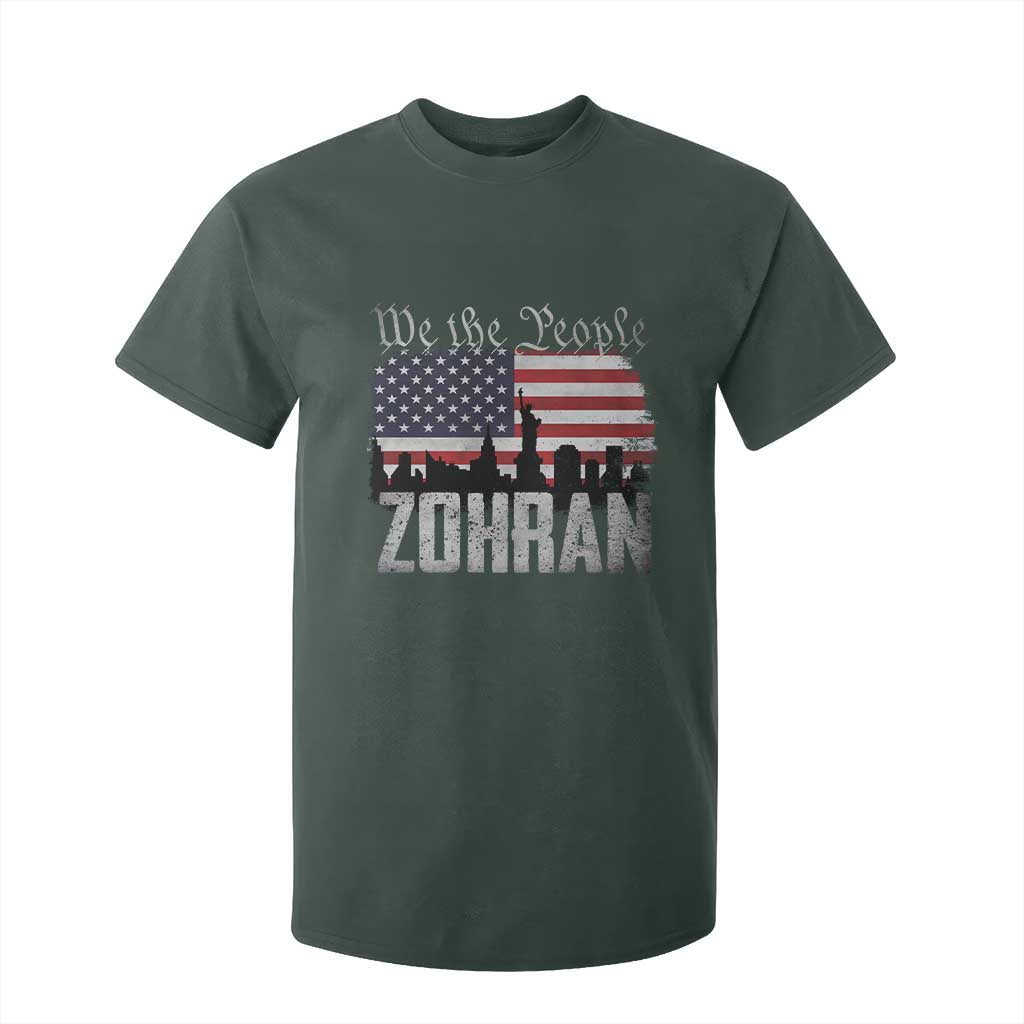 Zohran Mamdani Groovy Flowers T Shirt For Kid Retro Style TS02 Dark Forest Green Print Your Wear