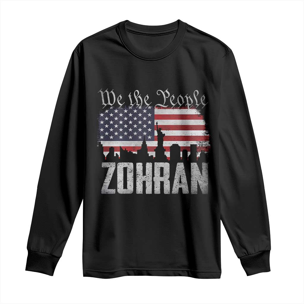 Zohran Mamdani Groovy Flowers Long Sleeve Shirt Retro Style TS02 Black Print Your Wear