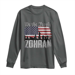Zohran Mamdani Groovy Flowers Long Sleeve Shirt Retro Style TS02 Dark Heather Print Your Wear