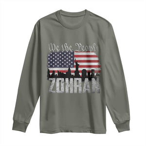 Zohran Mamdani Groovy Flowers Long Sleeve Shirt Retro Style TS02 Military Green Print Your Wear