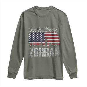Zohran Mamdani Groovy Flowers Long Sleeve Shirt Retro Style TS02 Military Green Print Your Wear