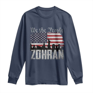 Zohran Mamdani Groovy Flowers Long Sleeve Shirt Retro Style TS02 Navy Print Your Wear