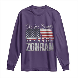 Zohran Mamdani Groovy Flowers Long Sleeve Shirt Retro Style TS02 Purple Print Your Wear