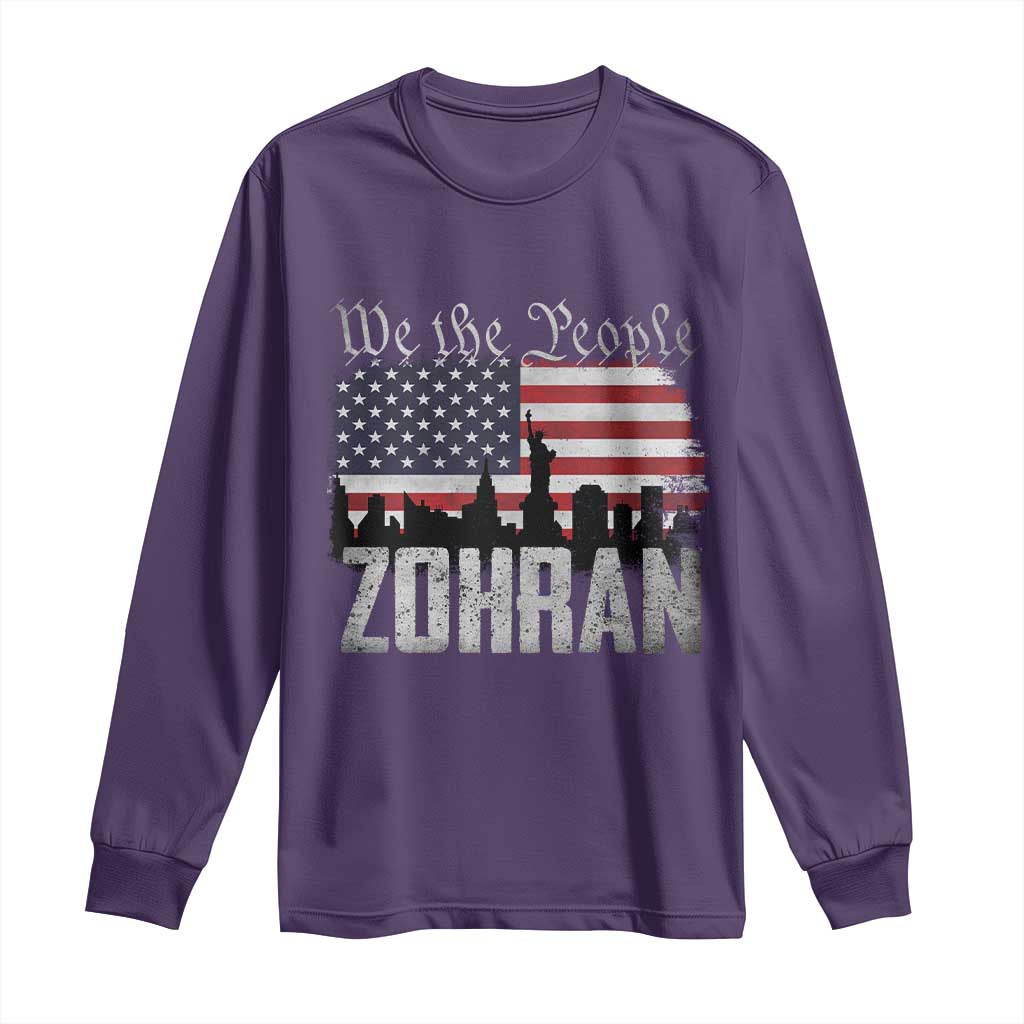 Zohran Mamdani Groovy Flowers Long Sleeve Shirt Retro Style TS02 Purple Print Your Wear