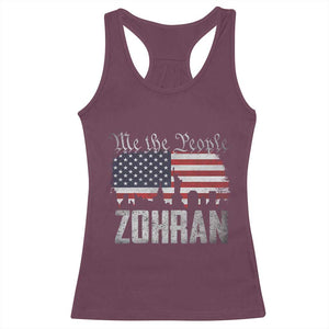 Zohran Mamdani Groovy Flowers Racerback Tank Top Retro Style TS02 Maroon Print Your Wear