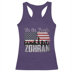Zohran Mamdani Groovy Flowers Racerback Tank Top Retro Style TS02 Purple Print Your Wear