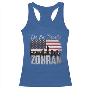 Zohran Mamdani Groovy Flowers Racerback Tank Top Retro Style TS02 Royal Blue Print Your Wear