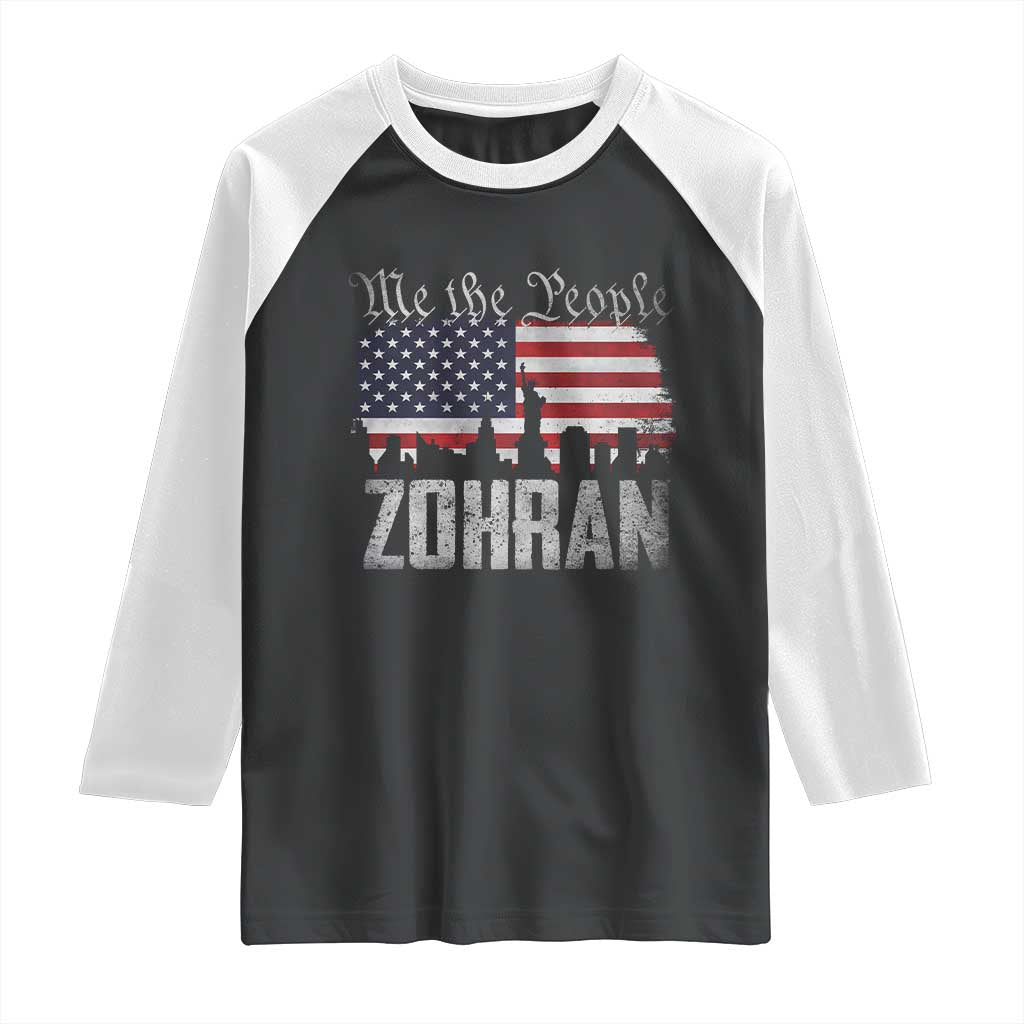 Zohran Mamdani Groovy Flowers Raglan Shirt Retro Style TS02 Black White Print Your Wear
