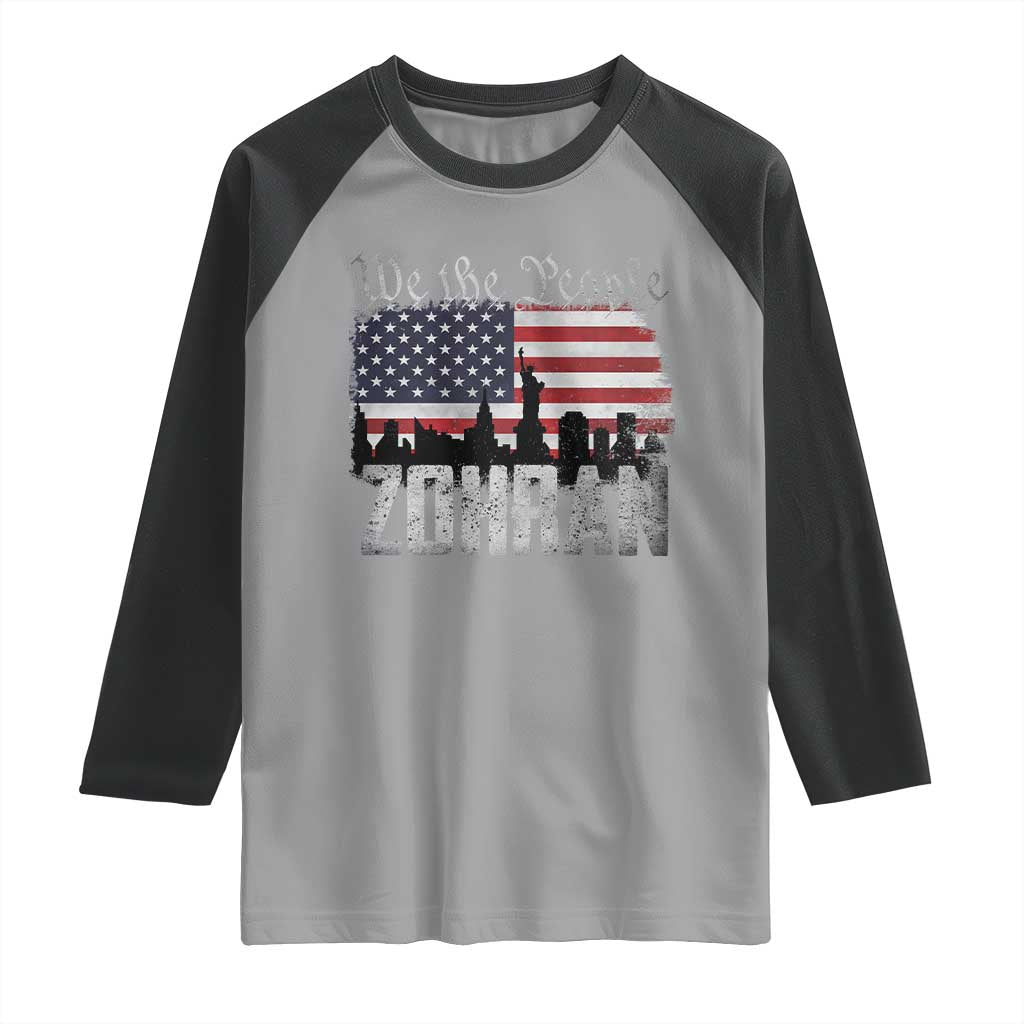 Zohran Mamdani Groovy Flowers Raglan Shirt Retro Style TS02 Sport Gray Black Print Your Wear