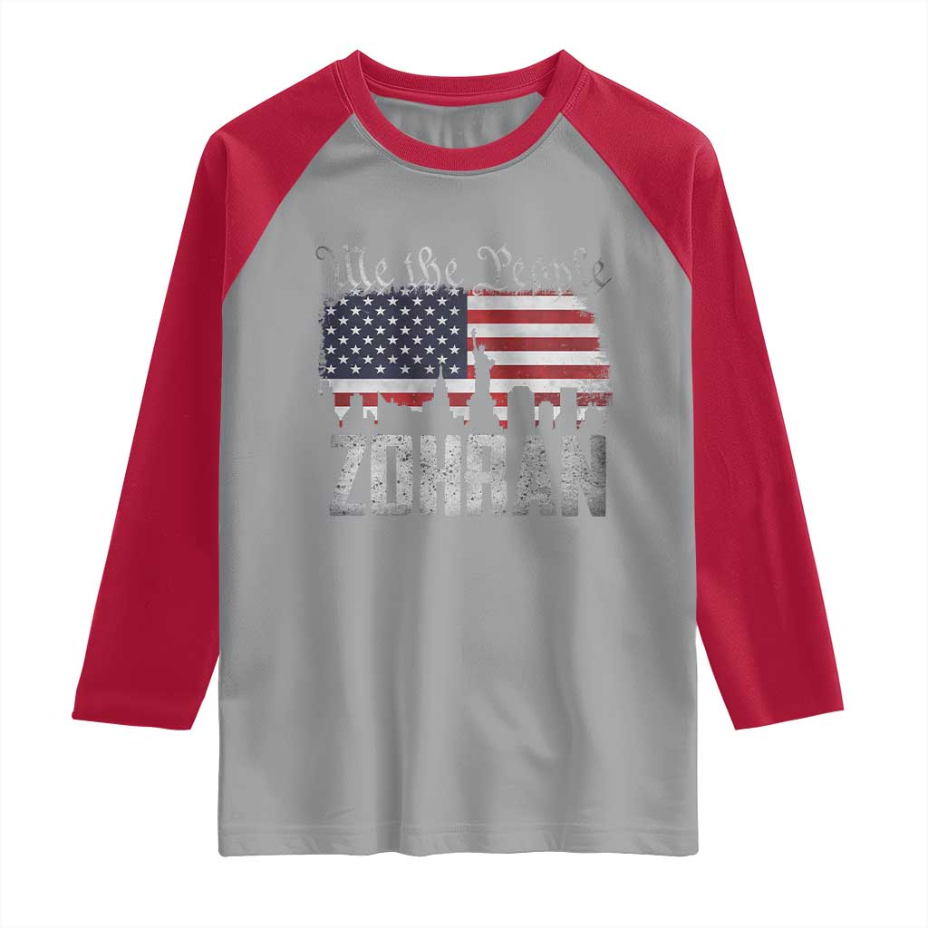 Zohran Mamdani Groovy Flowers Raglan Shirt Retro Style TS02 Sport Gray Red Print Your Wear