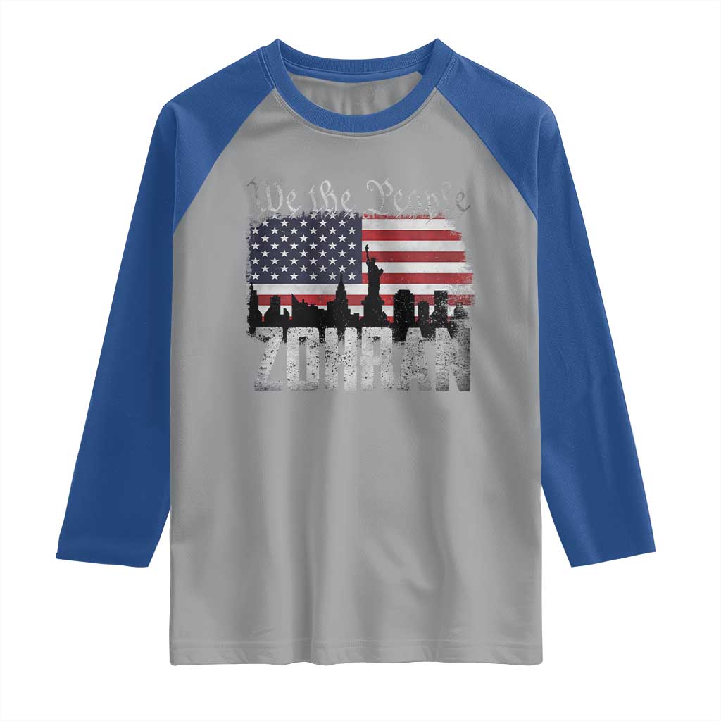 Zohran Mamdani Groovy Flowers Raglan Shirt Retro Style TS02 Sport Gray Royal Print Your Wear