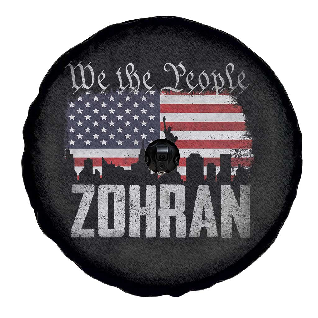 Zohran Mamdani Groovy Flowers Spare Tire Cover Retro Style TS02 Print Your Wear
