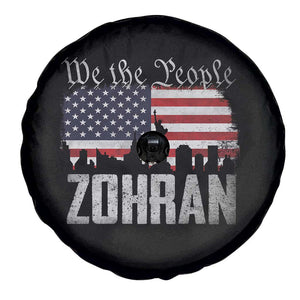 Zohran Mamdani Groovy Flowers Spare Tire Cover Retro Style TS02 Print Your Wear