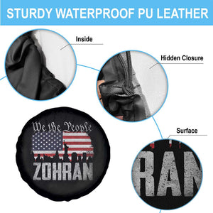 Zohran Mamdani Groovy Flowers Spare Tire Cover Retro Style TS02 Print Your Wear