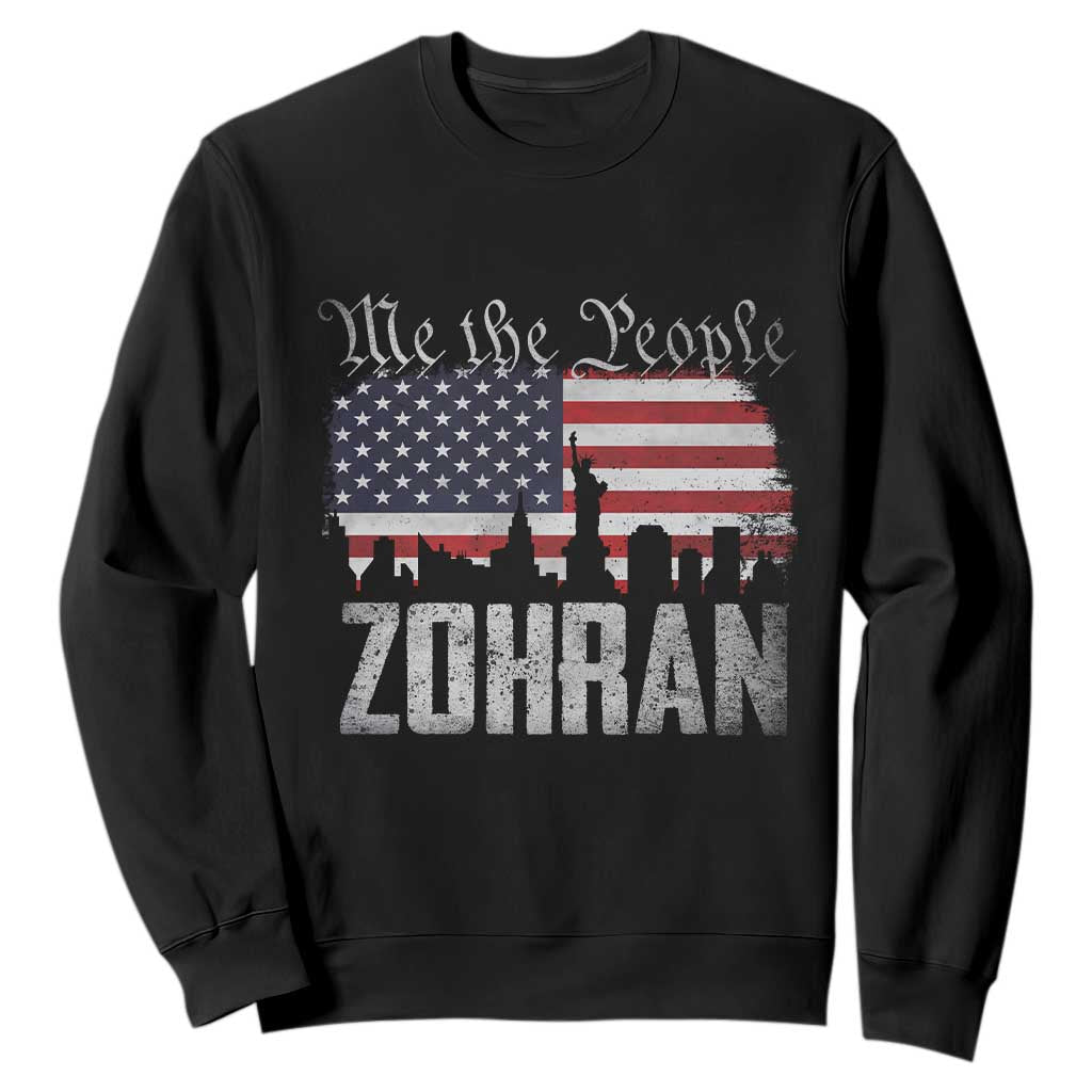 Zohran Mamdani Groovy Flowers Sweatshirt Retro Style TS02 Black Print Your Wear