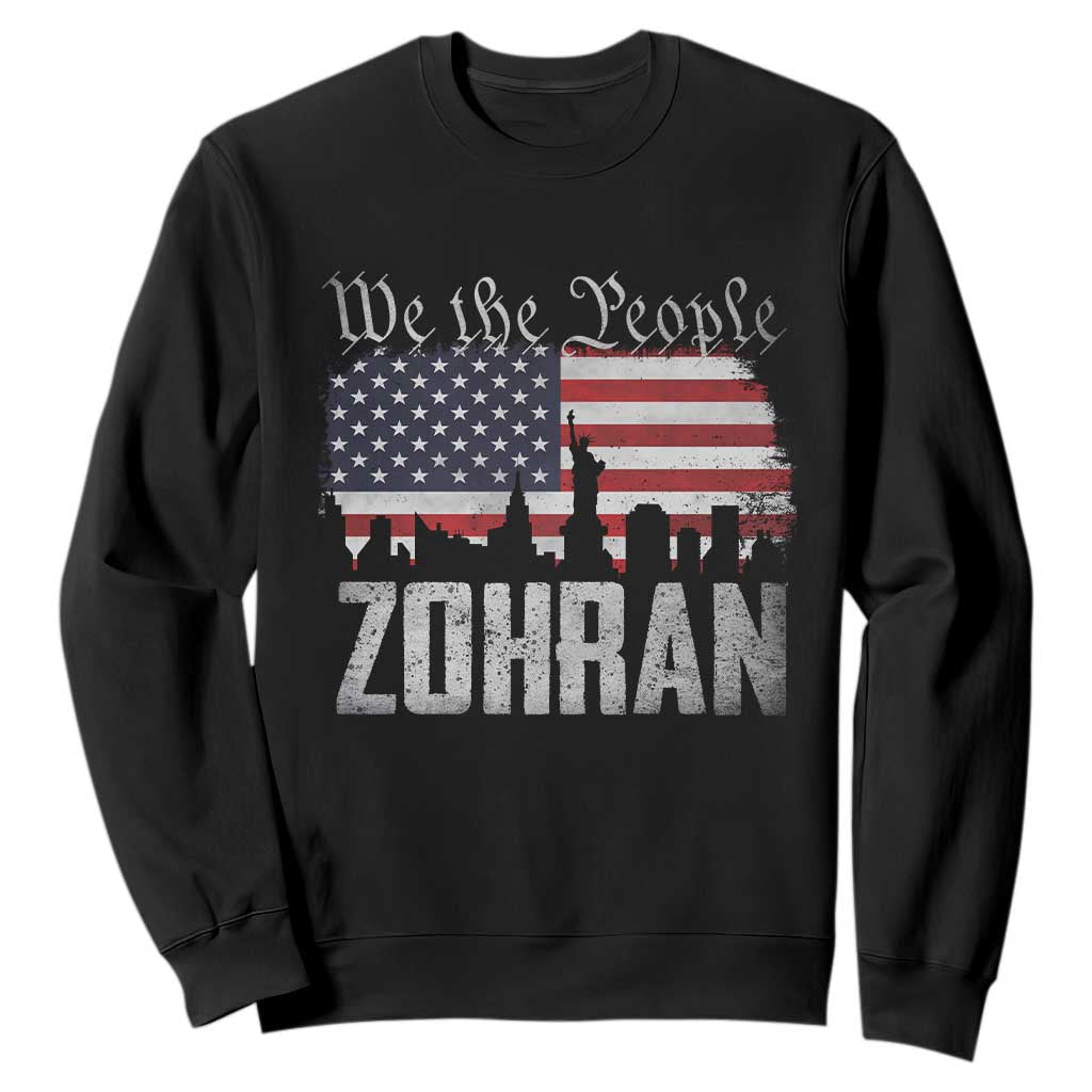 Zohran Mamdani Groovy Flowers Sweatshirt Retro Style TS02 Black Print Your Wear