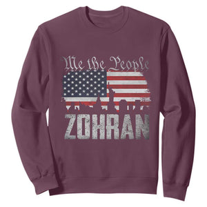 Zohran Mamdani Groovy Flowers Sweatshirt Retro Style TS02 Maroon Print Your Wear