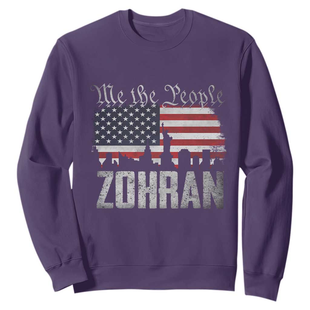 Zohran Mamdani Groovy Flowers Sweatshirt Retro Style TS02 Purple Print Your Wear