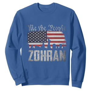 Zohran Mamdani Groovy Flowers Sweatshirt Retro Style TS02 Royal Blue Print Your Wear