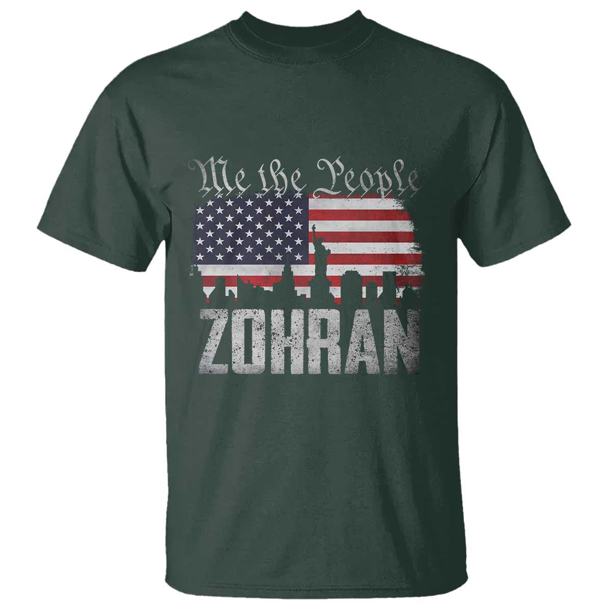 Zohran Mamdani Groovy Flowers T Shirt Retro Style TS02 Dark Forest Green Print Your Wear