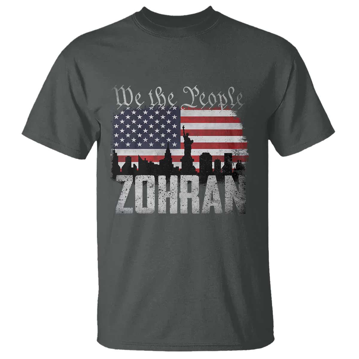 Zohran Mamdani Groovy Flowers T Shirt Retro Style TS02 Dark Heather Print Your Wear